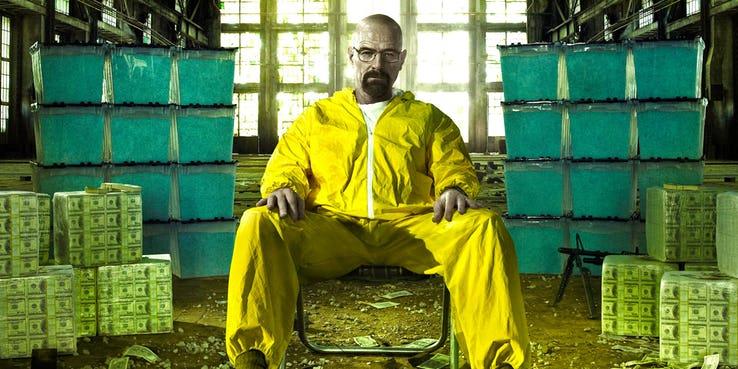 Walter White di Breaking Bad Un'immagine di Walter White protagonista di Breaking Bad