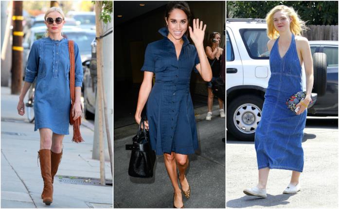Abiti in denim indossati da Meghan Markle e altre celebrità Vestiti in denim per la primavera-estate 2018