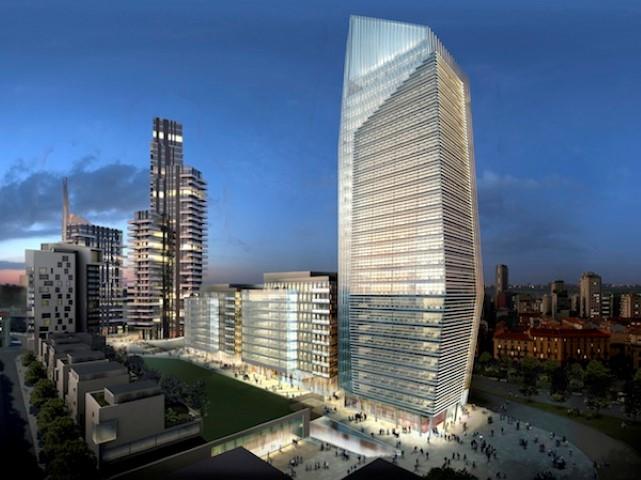 Skyline Milano, il grattacielo Diamante Diamond tower , grattacielo di Milano Porta Nuova
