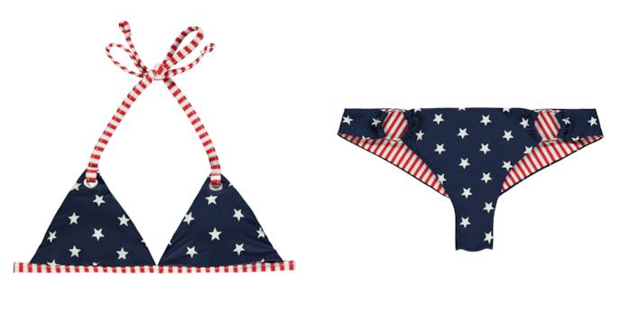 Costumi da bagno Tezenis 2018 bikini stelline Il modello di bikini Tezenis 2018 con bandiera americana