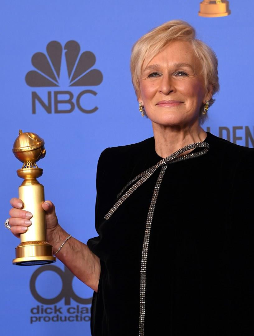 Glenn Close con il Golden Globe per The wife Glenn Close vince il Golden Globe per The wife