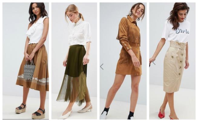 Gonne stile safari di moda per l'estate 2018 In stile coloniale, le gonne di tendenza P/E 2018
