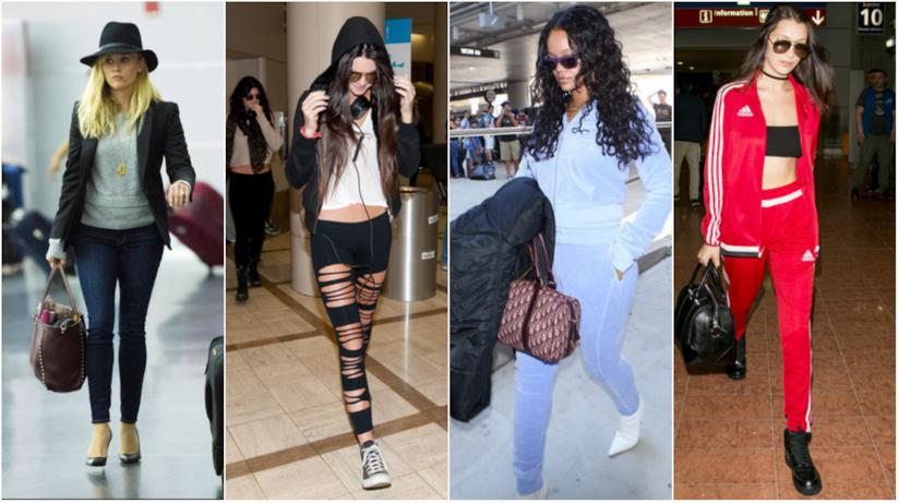 Celebrity e aeroporto: i look Un collage di look in aeroporto