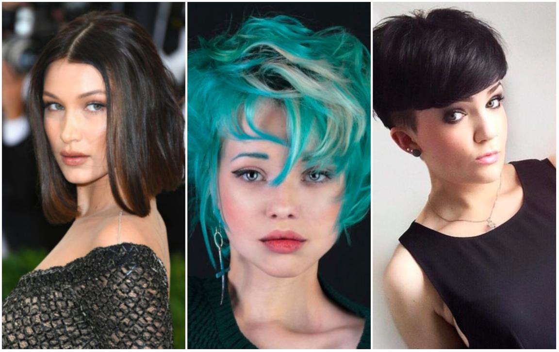 Un collage di 3 hairstyle 2017
