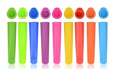iNeibo stampo ghiaccioli in silicone riutilizzabili set da 10 pezzi