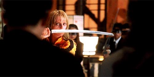 Uma Thurman in Kill Bill Uma Thurman in una scena di Kill Bill
