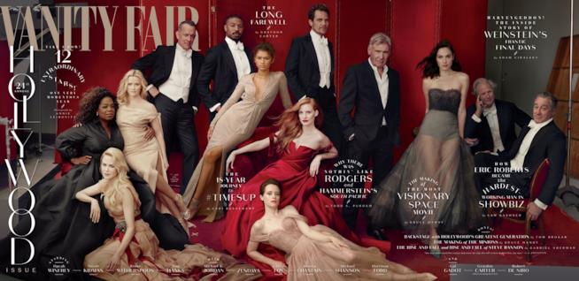 La copertina di Vanity Fair per il numero dedicato a Hollywood La copertina di Vanity Fair - Hollywood Portfolio 2018