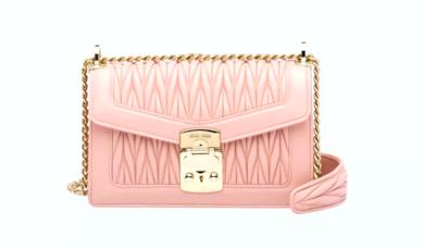 Borsa a spalla Miu Confidential in pelle matelassé