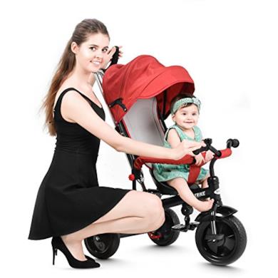 Triciclo passeggino rosso