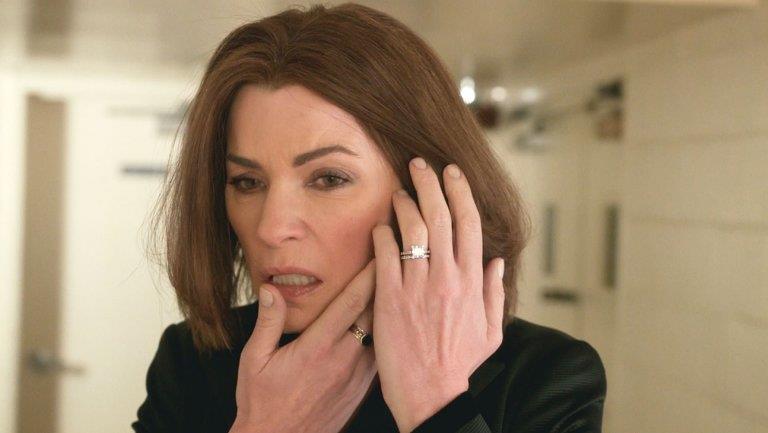 Alicia Florrick nel finale di serie di The Good Wife Alicia nell'ultimo episodio di The Good Wife
