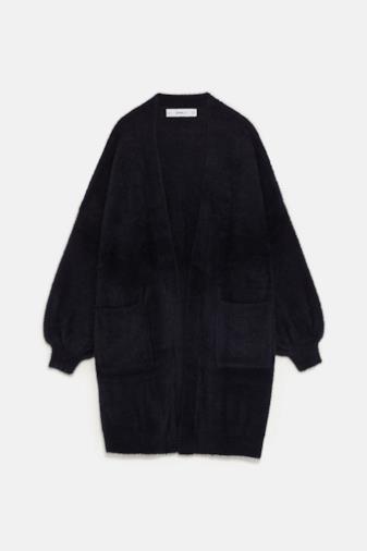 Cardigan effetto pelliccia sintetica