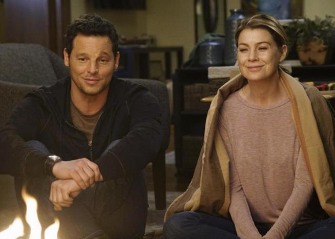 Ellen Pompeo e Justin Chambers parlano del futuro sentimentale di Meredith e Alex in Grey's Anatomy Justin Chambers e Ellen Pompeo in Grey's Anatomy