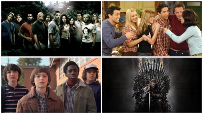 Le serie TV da binge watching Lost, Friends, Stranger Things, Il Trono di Spade