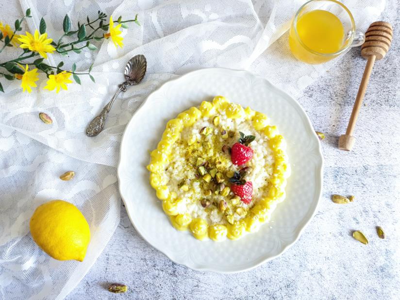 Risolatte Riso con crema e pistacchio