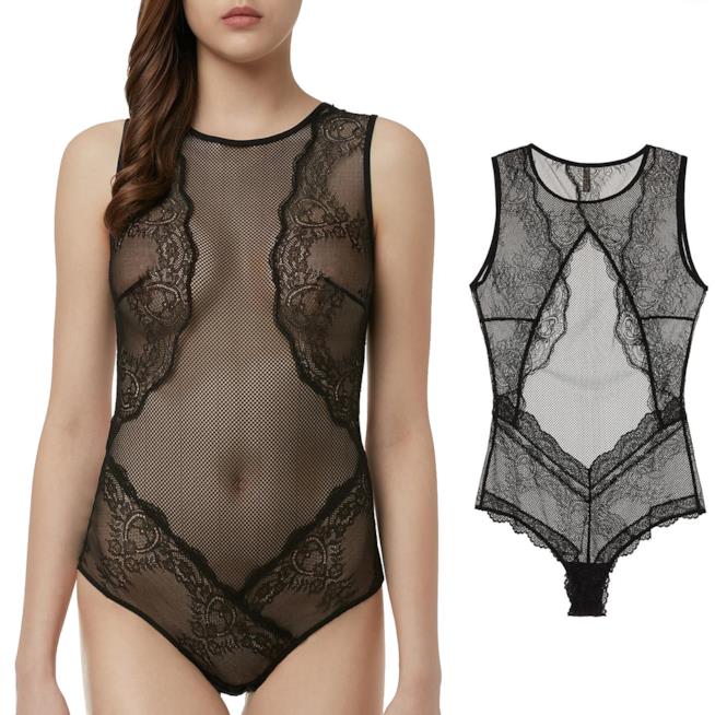 Body nero in pizzo Intimissimi per Capodanno Body in pizzo Intimissimi per Capodanno