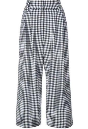 Pantaloni cropped a quadretti