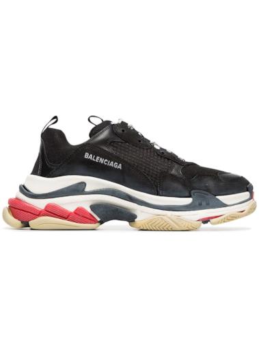 Sneakers Triple S - Nere con profili rossi