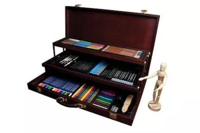 Kit per schizzo e disegno, 134 pezzi
