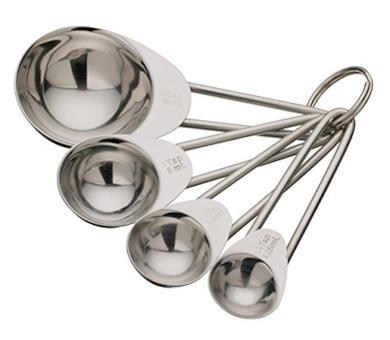 Set 4 cucchiai dosatori in acciaio INOX