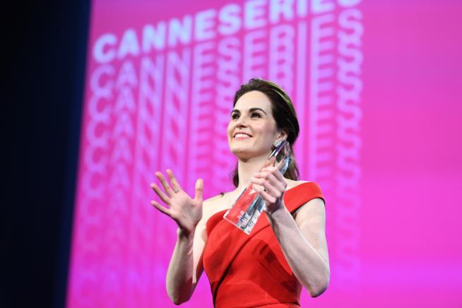 Michelle Dockery a Canneseries Michelle DOckery con il Variety icon Award a Canneseries