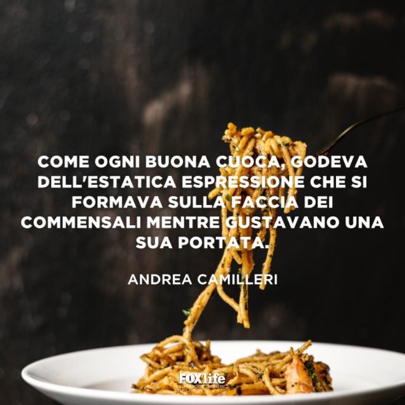 Frase sui cuochi Piatto di pasta con forchetta