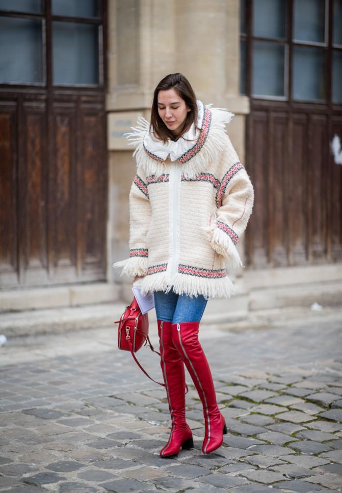 Stivali rossi Parigi Fashion Week 2019 Stivali rossi Parigi Fashion Week 2019