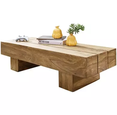 Tavolino da caffè in Legno di Acacia