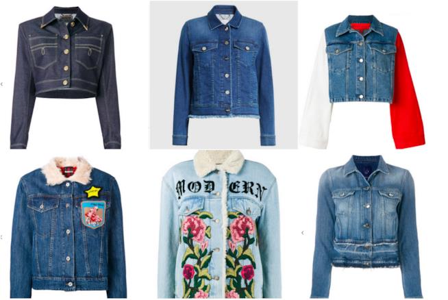 Giacche estate primavera 2018: le Giacche jeans Collage di giacche di jeans