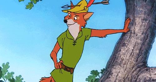 Una scena del Classico Disney Robin Hood Robin Hood in una scena dell'omonimo Classico Disney