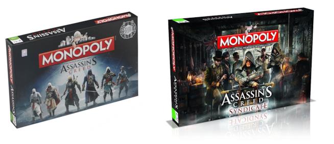 Due giochi di Monopoly ispirati ad Assassin's Creed Due edizioni del Monopoli ispirate ad Assassin's Creed