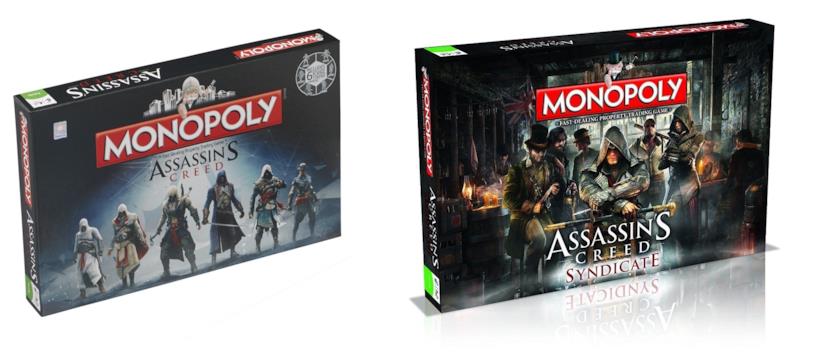 Due giochi di Monopoly ispirati ad Assassin's Creed Due edizioni del Monopoli ispirate ad Assassin's Creed