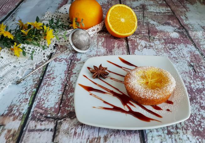 Tortina di mais Muffin all'arancia