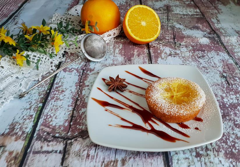 Tortina di mais Muffin all'arancia