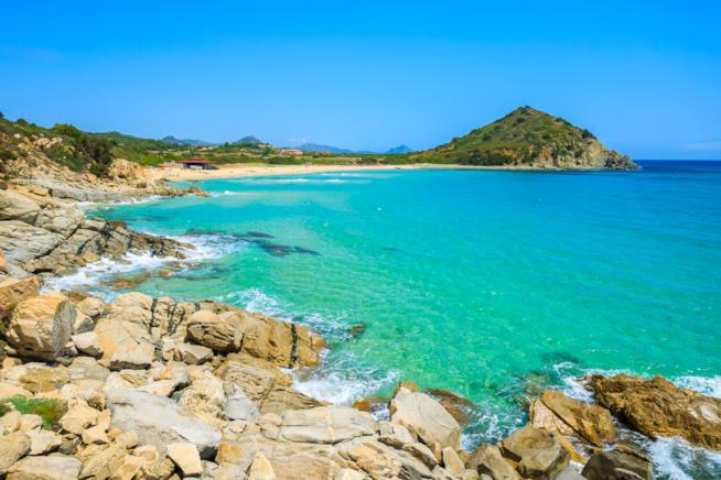Spiaggia della Sardegna del sud Una delle spiagge più belle della Sardegna del sud