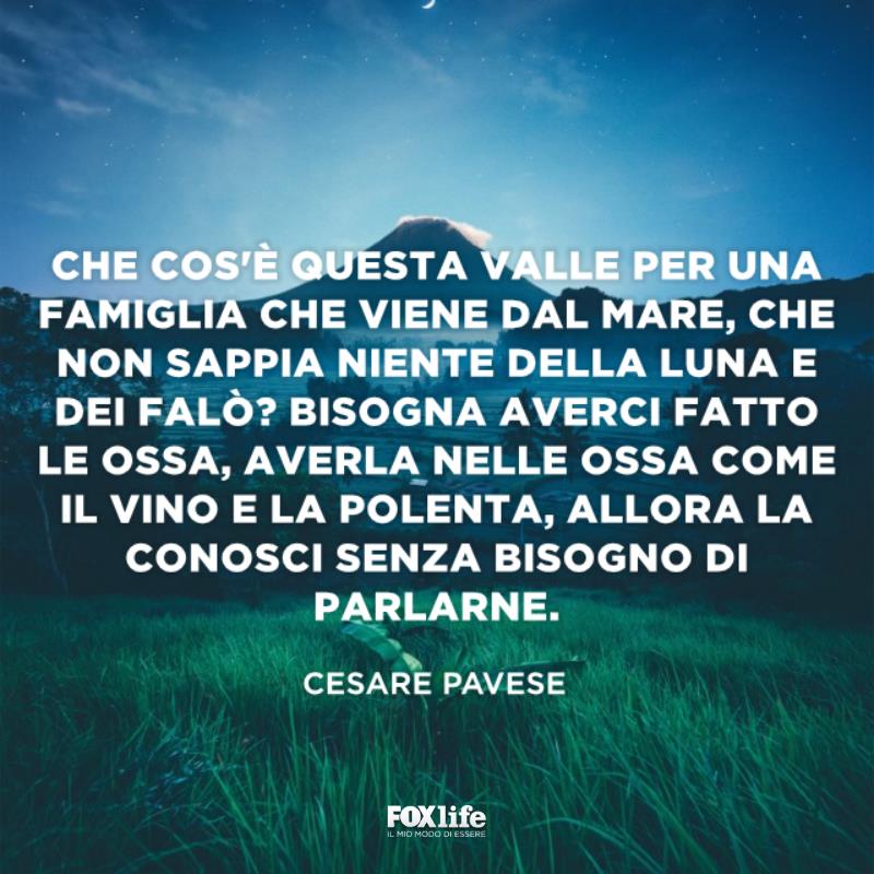 Frase Pavese Campagna con montagna sullo sfondo