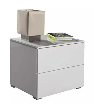 Comodino moderno laccato bianco