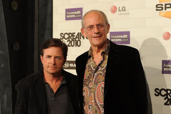 Michael J. Fox e Christopher Lloyd si ritrovano sul red carpet Michael J. Fox e Christophe Lloyd