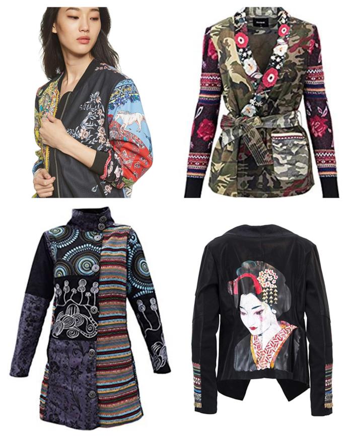 Blazer e giacca lunga in stile patchwork di tendenza per l'autunno 2018 Giacche patchwork di moda per l'autunno 2018