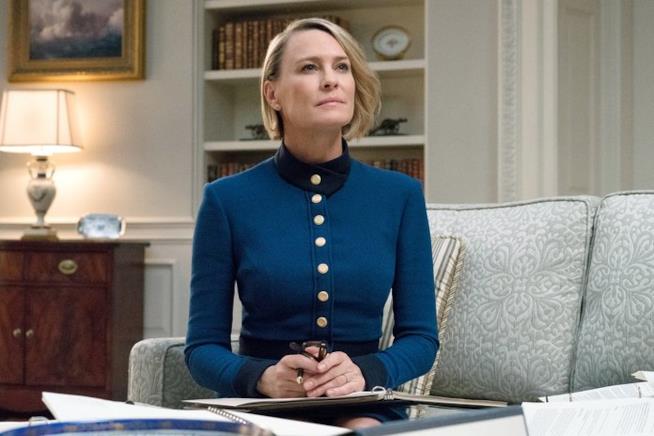Claire Underwood Presidente USA nelle prime immagini di House of Cards 6 Robin Wright è Claire Underwood