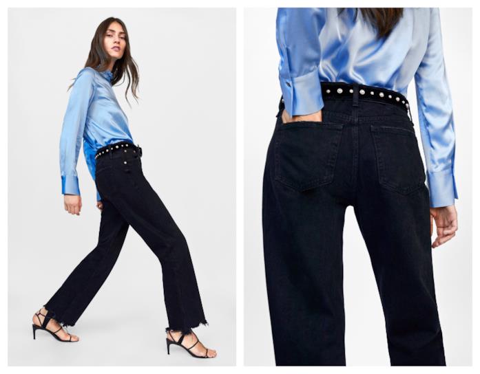 Cintura in velluto nero con applicazioni di perle Cintura in velluto di moda per l'autunno 2018