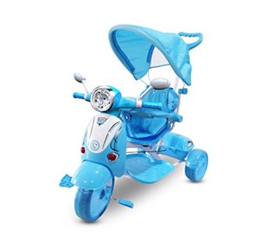 Triciclo a spinta celeste
