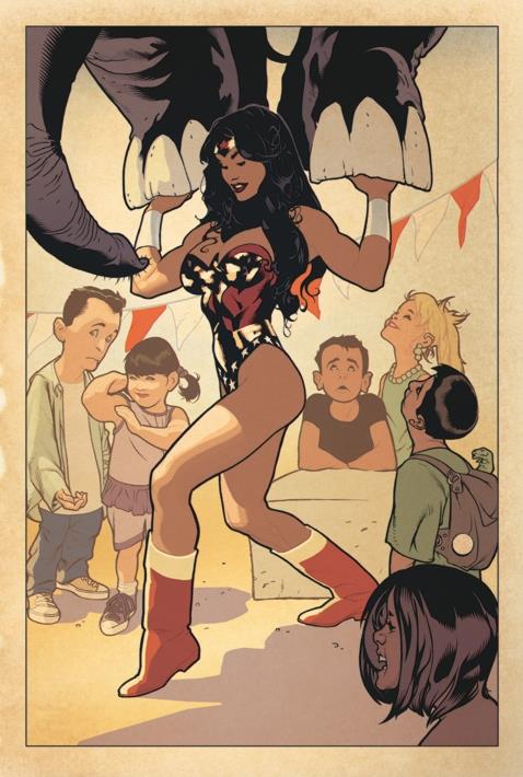 Wonder Woman disegnata da Adam Hughes Una tavola di Adam Hughes