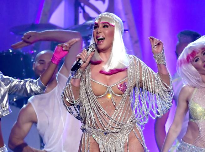 Cher ai 2017 Billboard music Awards Cher durante un'esibizione