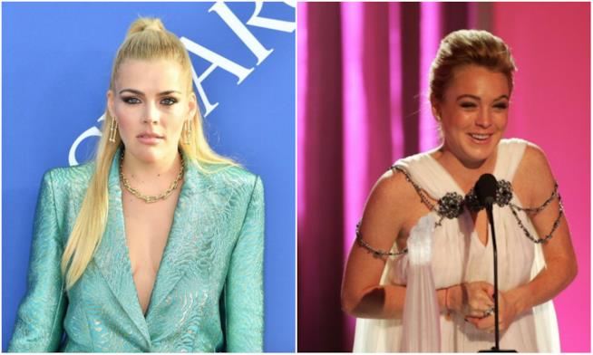 Busy Phillips imita Lindsay Lohan Collage tra Busy Phillips e Lindsay Lohan