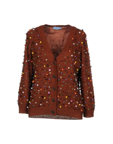 Cardigan con pietre multicolore
