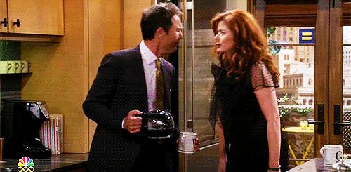 Will & Grace Eric McCormack e Debra Messing in una scena di Will & Grace