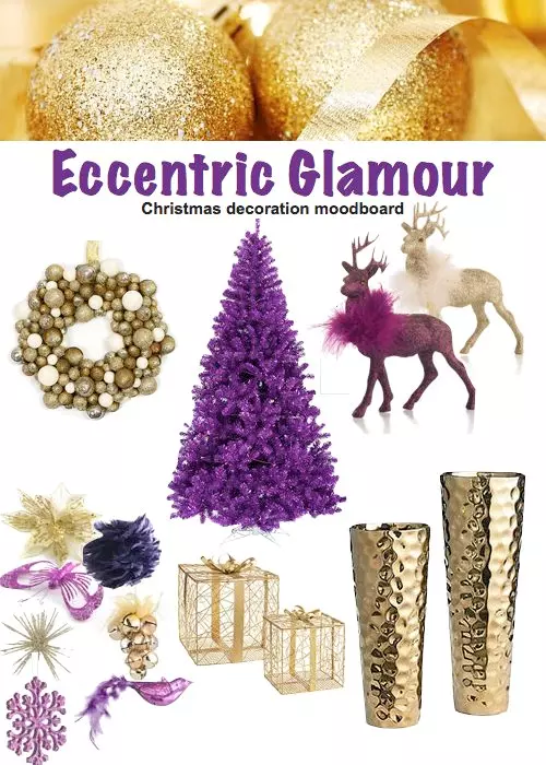 Addobbi oro e viola per Natale Addobbi alternativi
