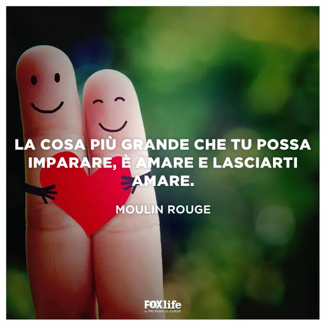 Citazione Moulin Rouge Dita disegnate con facce sorridenti