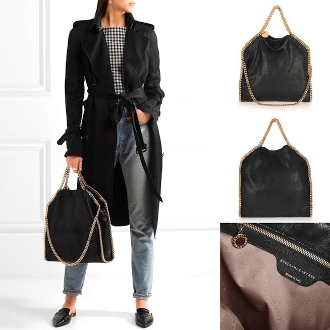 Borsa a tracolla nera Falabella Stella McCartney per regali di Natale Borsa a tracolla nera Falabella Stella McCartney da regalare a Natale