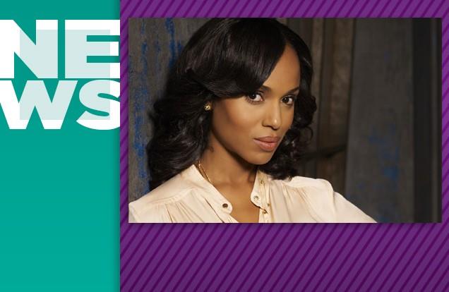 Kerry Washington sul set senza pancione